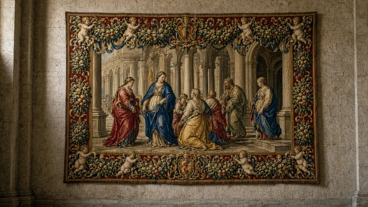 Dating Antique Italian Tapestries by Weave, Border and Marks