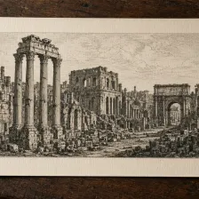 Antique Italian Engravings of Rome and Venice